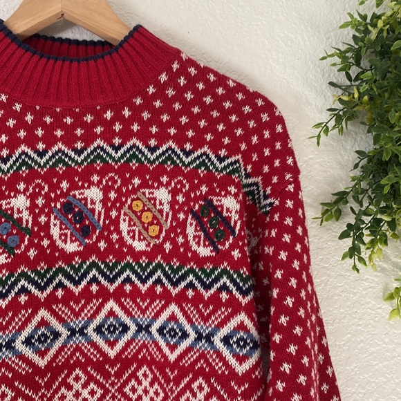 Gina Peters Vintage Christmas Sweater Size Medium - Picture 4 of 10